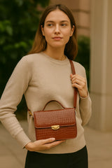 Auburn Solara Crossbody Leather Bag Auburn Solara Crossbody Leather Bag
