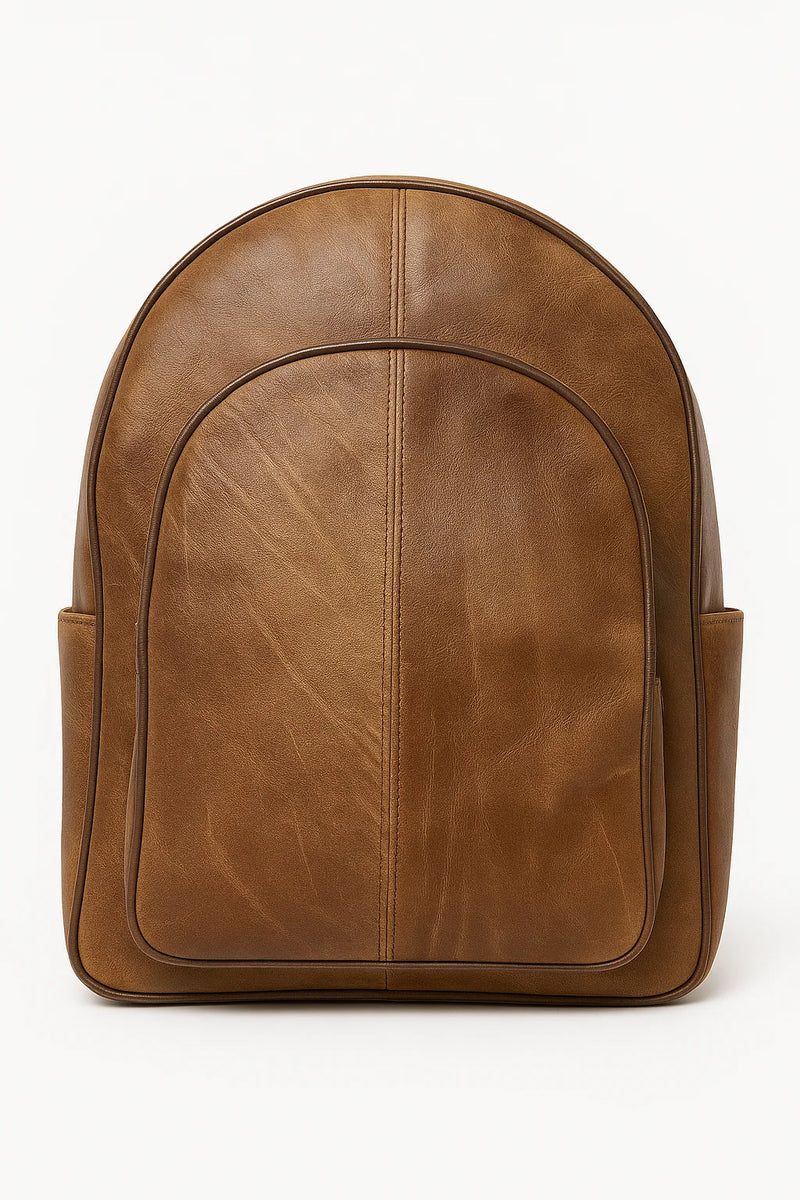 Highland Tan Leather Backpack